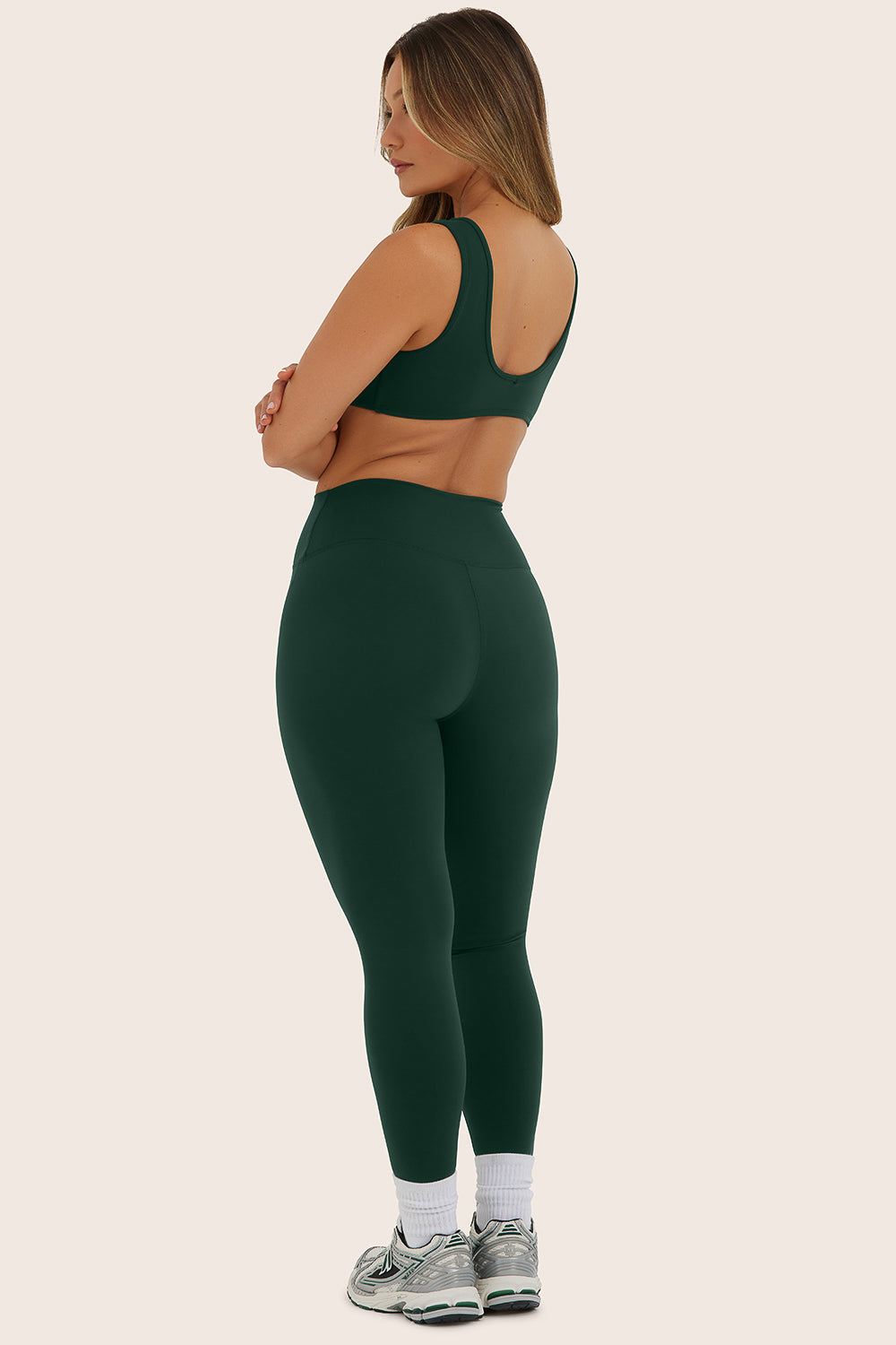 SPORTBODY® SPORTY MID-RISE LEGGINGS - BEETLE