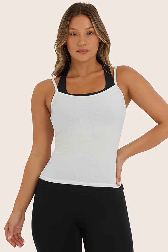 SPORTBODY® LAYERED CAMI BRA - ONYX