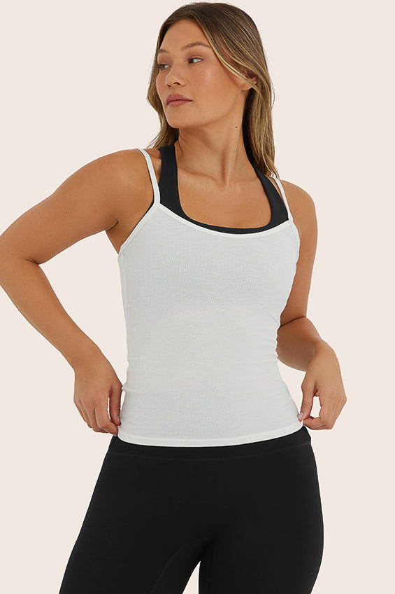 SPORTBODY® LAYERED CAMI BRA - ONYX