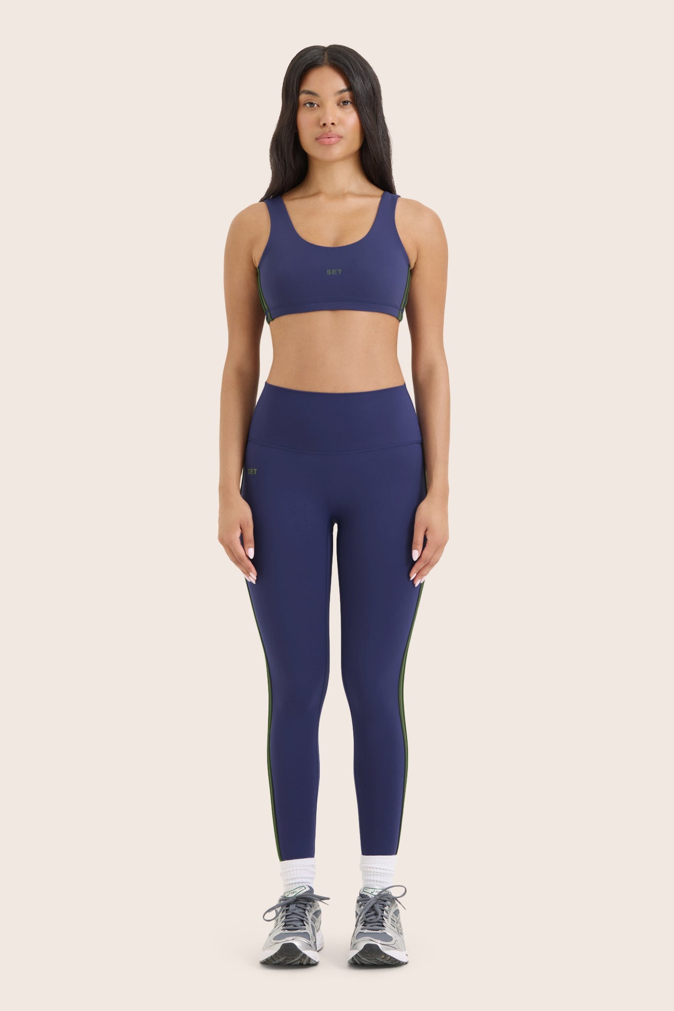 SPORTBODY® SPORTY DUO STRIPE LEGGINGS - LAKE