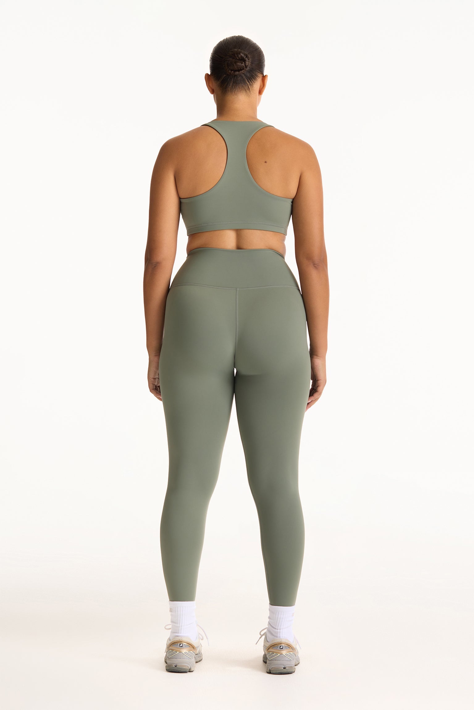 SPORTBODY® SPORTY HIGH-RISE LEGGINGS - KELP