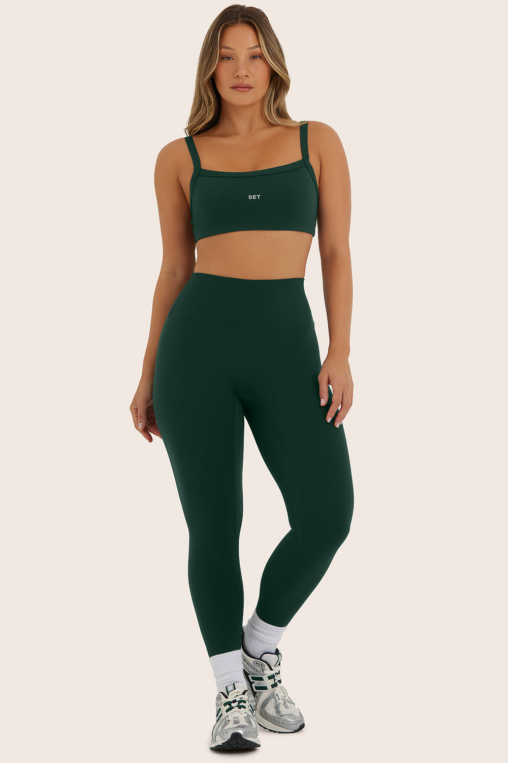 SPORTBODY® SPORTY HIGH-RISE LEGGINGS - BEETLE