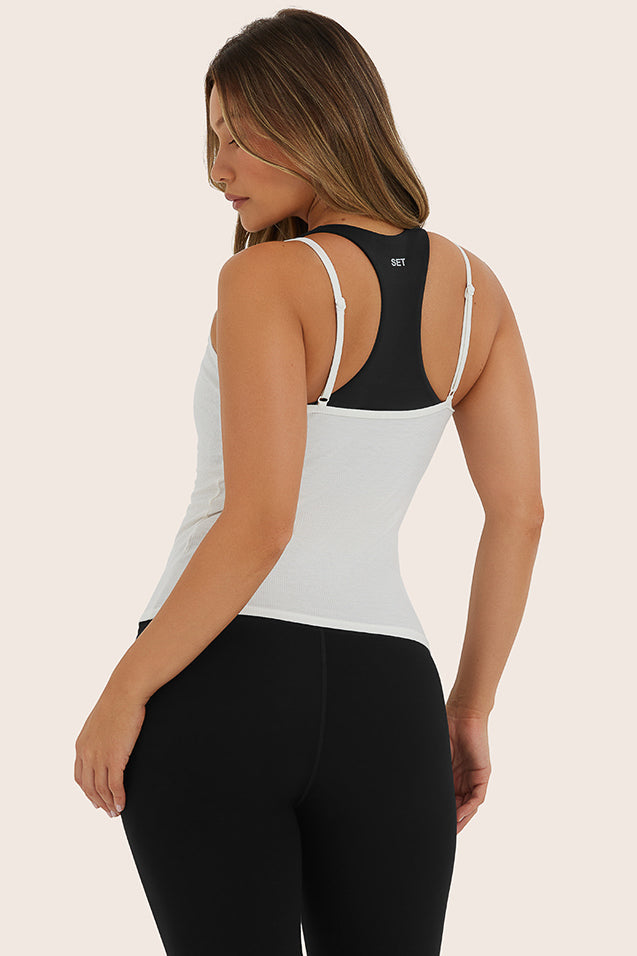 SPORTBODY® LAYERED CAMI BRA - ONYX