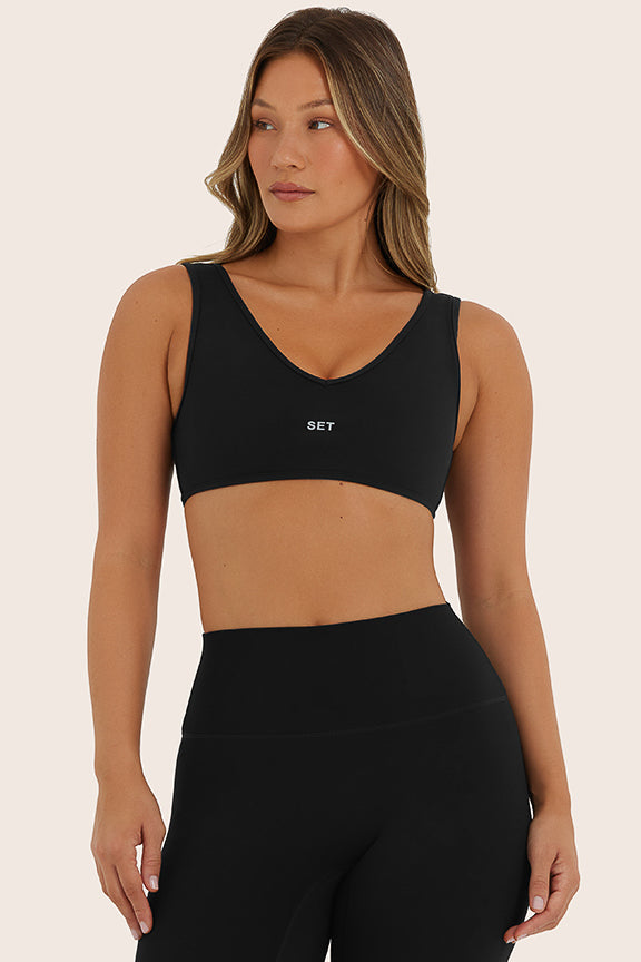 SPORTBODY® SPORTY DIP BRA - ONYX