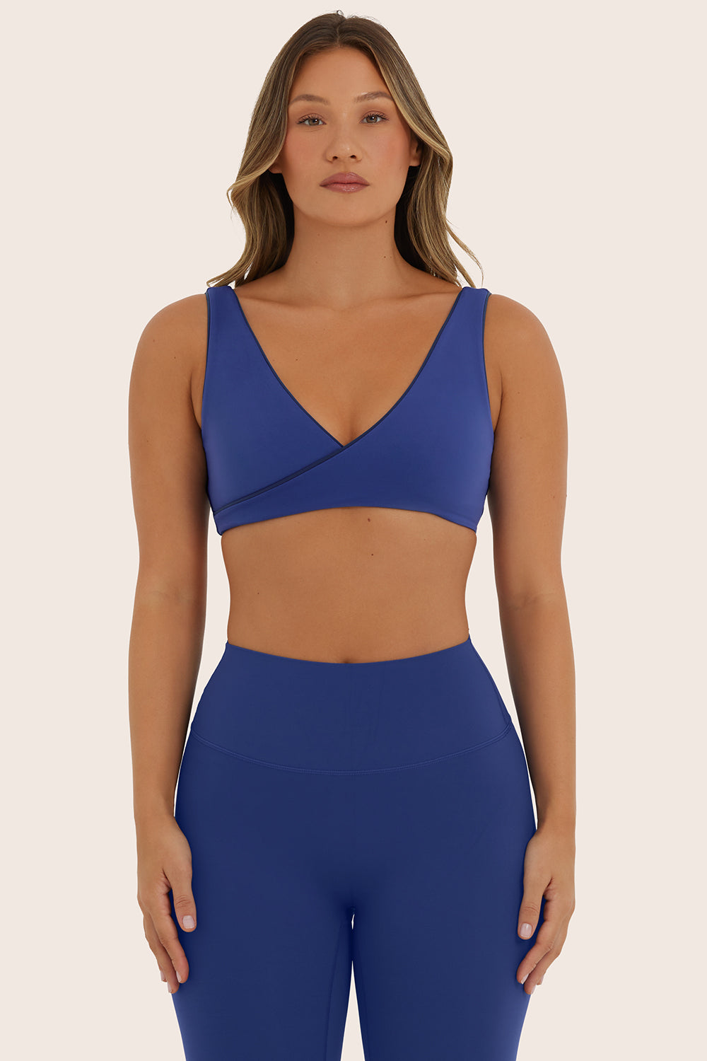 AIRLUXE™ BREATHE CONTRAST WRAP BRA - AQUA