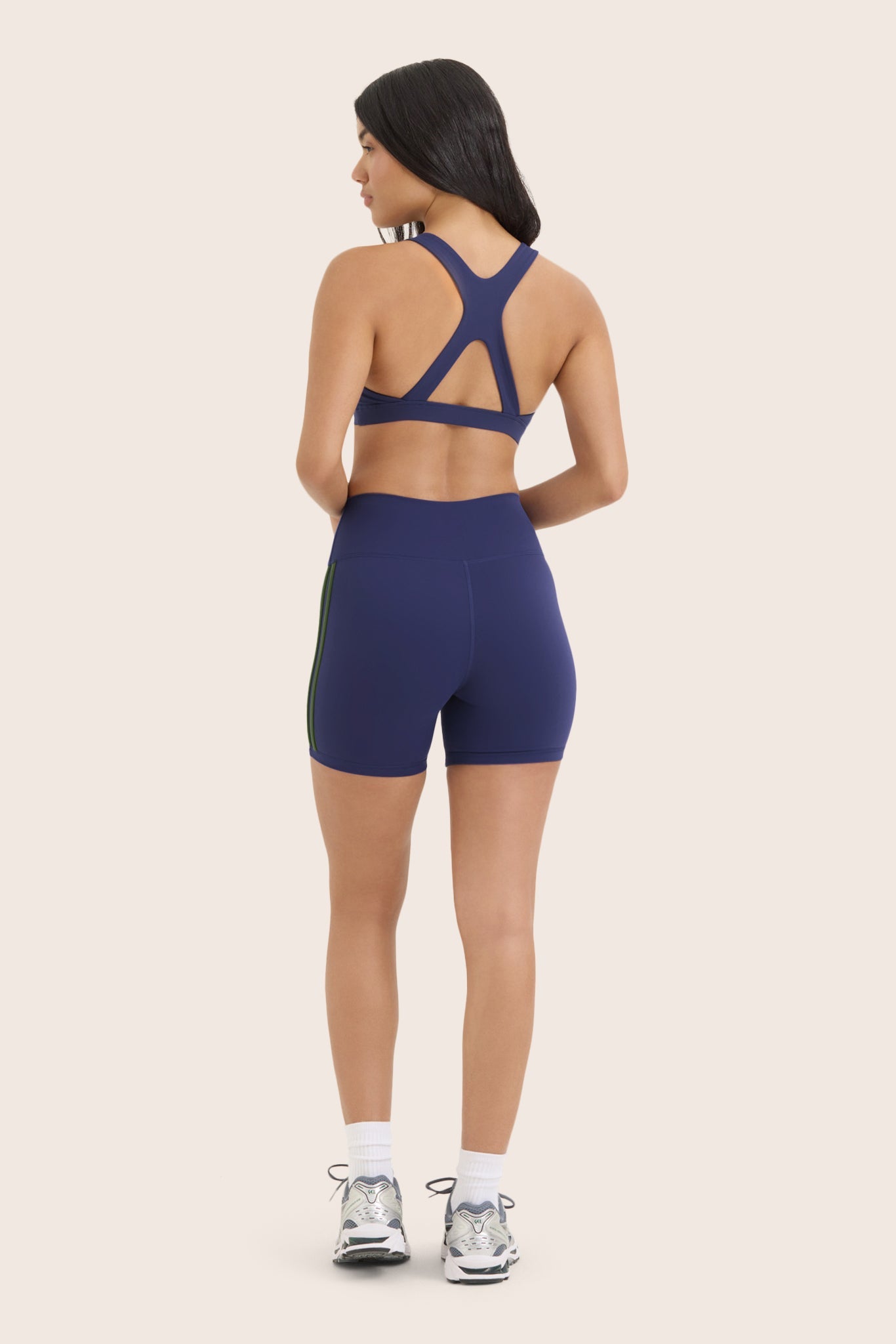 SPORTBODY® SPORTY DUO STRIPE SHORTS - LAKE