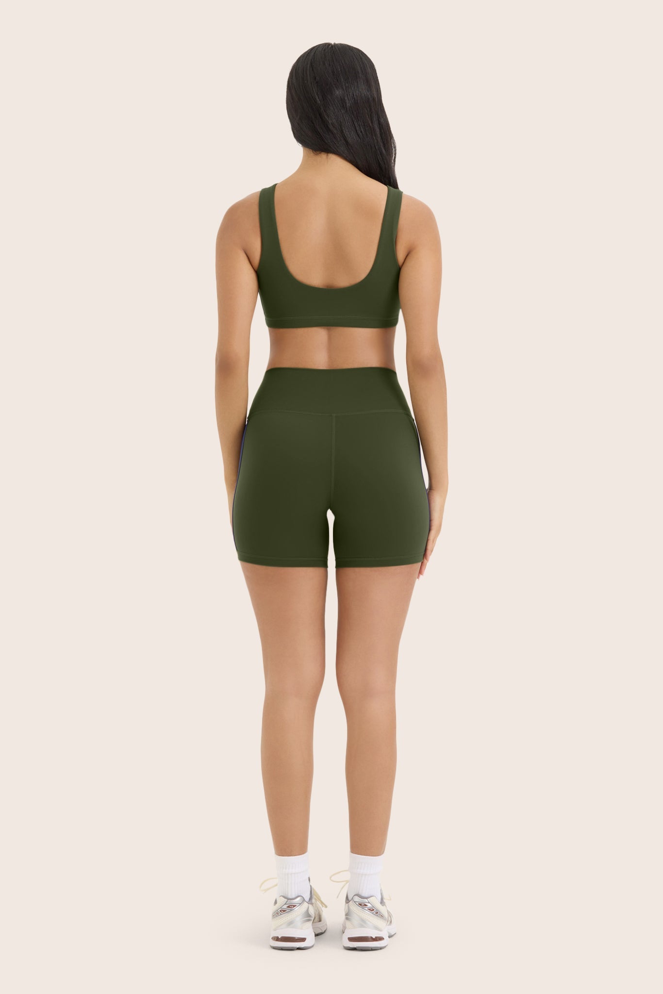 SPORTBODY® SPORTY DUO STRIPE SHORTS - OAK