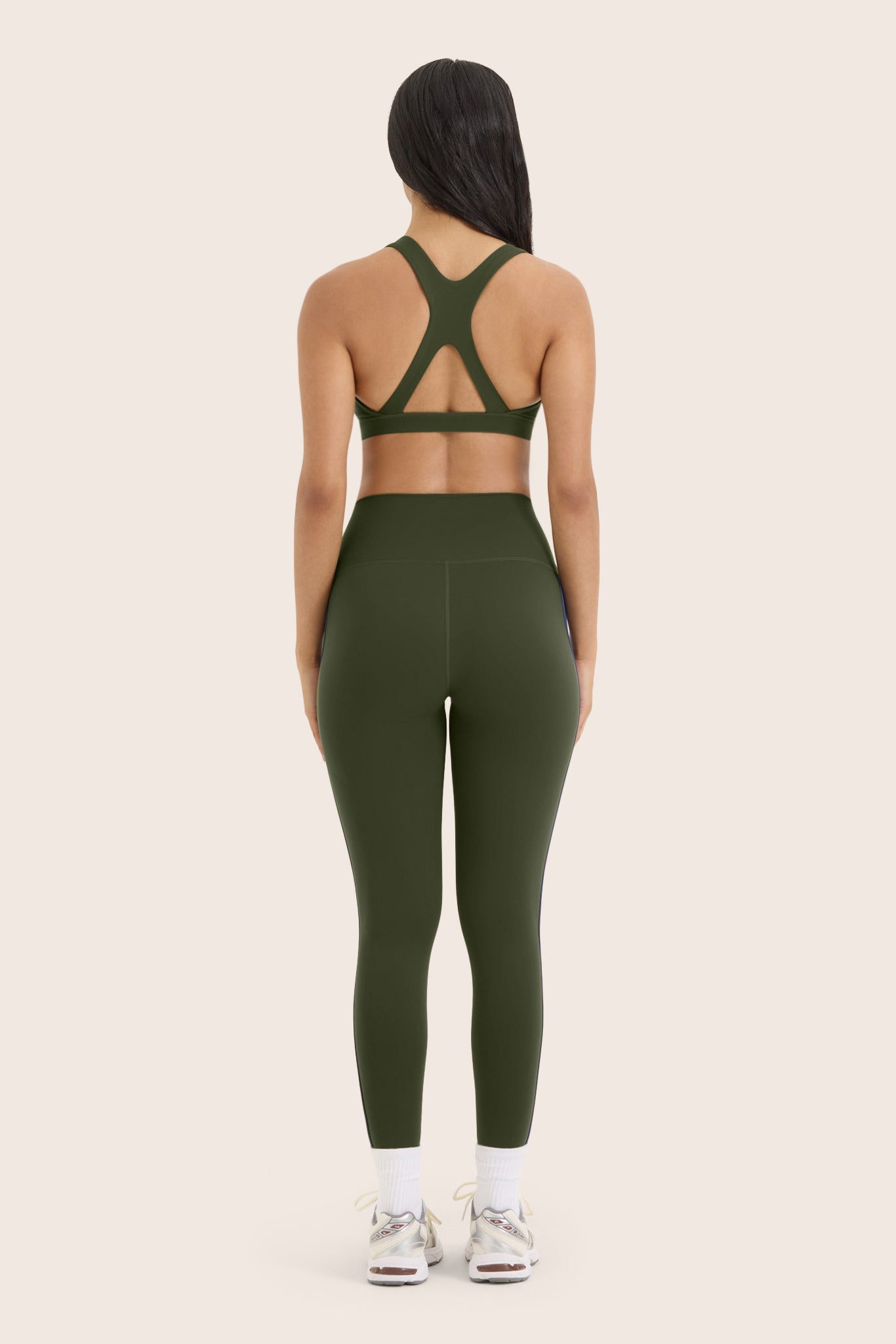 SPORTBODY® SPORTY DUO STRIPE LEGGINGS - OAK