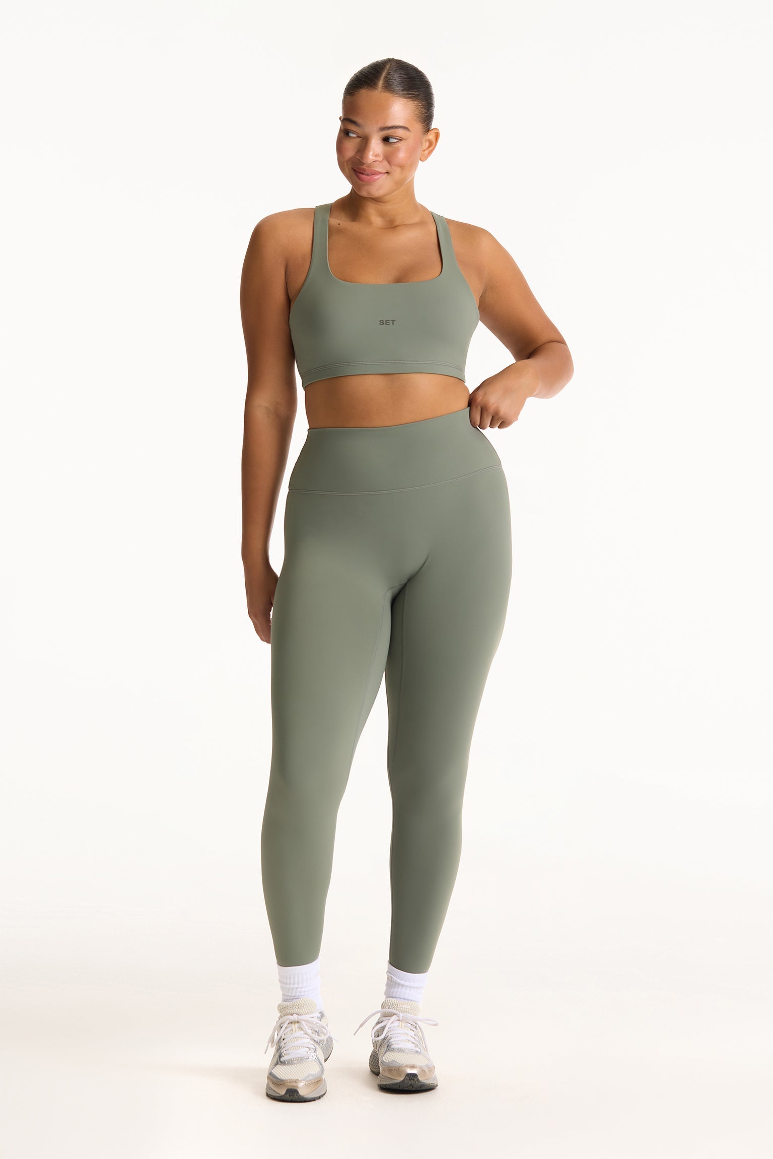 SPORTBODY® SPORTY DRILL BRA - KELP