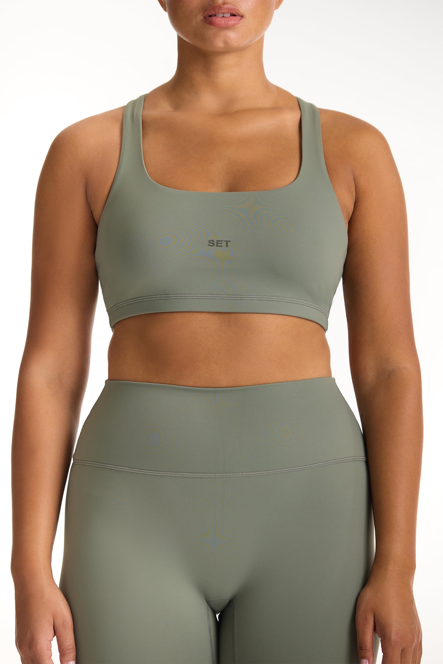 SPORTBODY® SPORTY DRILL BRA - KELP